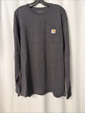 NWOT Carhartt Dark Charcoal Long-Sleeve Pocket Tee